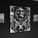 Shepard Fairey - Original Painting and Silkscreen on Wood, International Dealmaker / Street-Art Exhibition